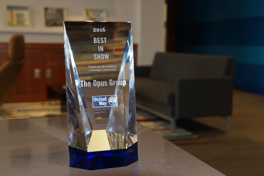 The Opus Group's United Way award