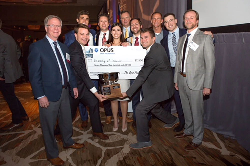 The Opus Foundation® awarded scholarships to winners of the NAIOP University Challenges in Denver, Indianapolis and Minneapolis. 