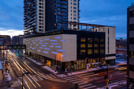 Amenity Deck and Parking Garage at 365 Nicollet