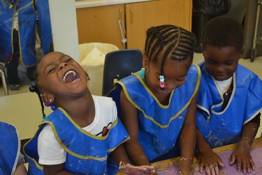 Children laughing