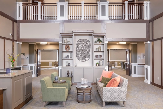 lobby of Orchards of Minnetonka senior living facility in Minnesota