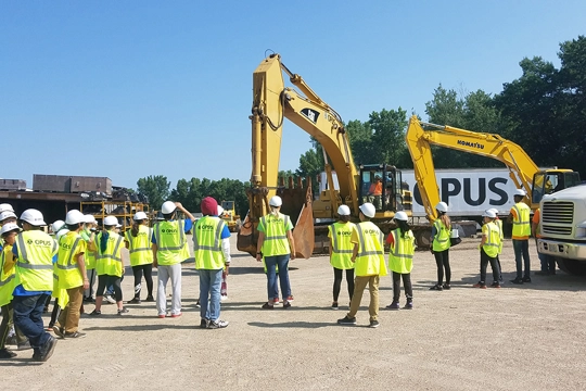 youth at construction jobsite