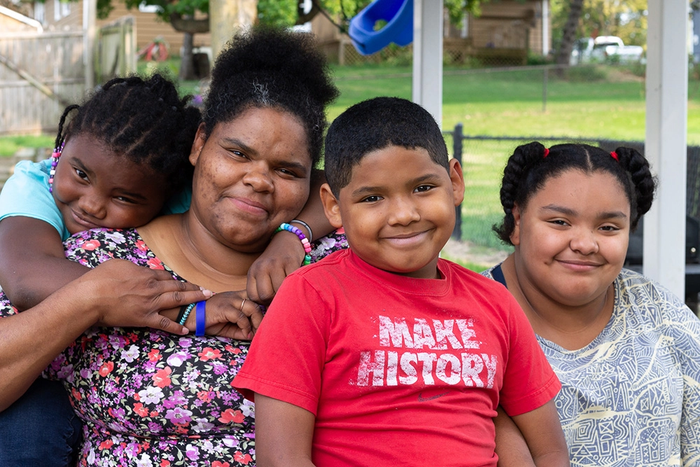 Woman and children at Hope Ministries