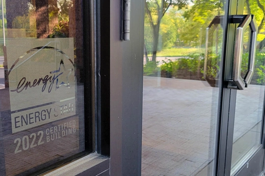 Energy Star 2022 Certified Building sign on door