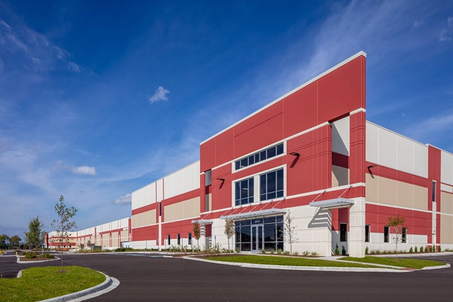 exterior of Greenpointe Logistics Center, built by Opus