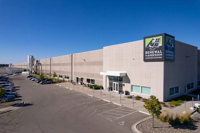 Exterior of entrance to an industrial building