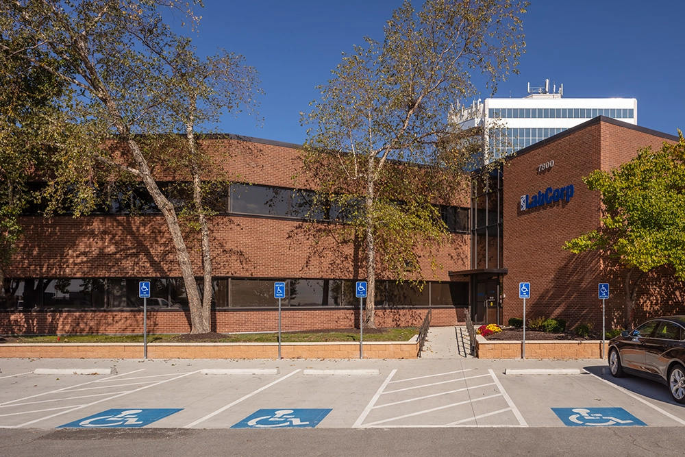 Exterior of the LabCorp Value Add office renovation in Overland Park, KS