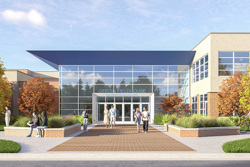 rendering of an institutional building